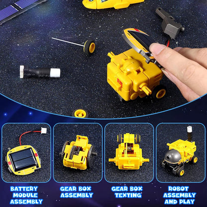 Robot solar 6 in 1, set de construit STEM educational, pentru experimente DIY si joaca, pentru baieti si fete +8 ani