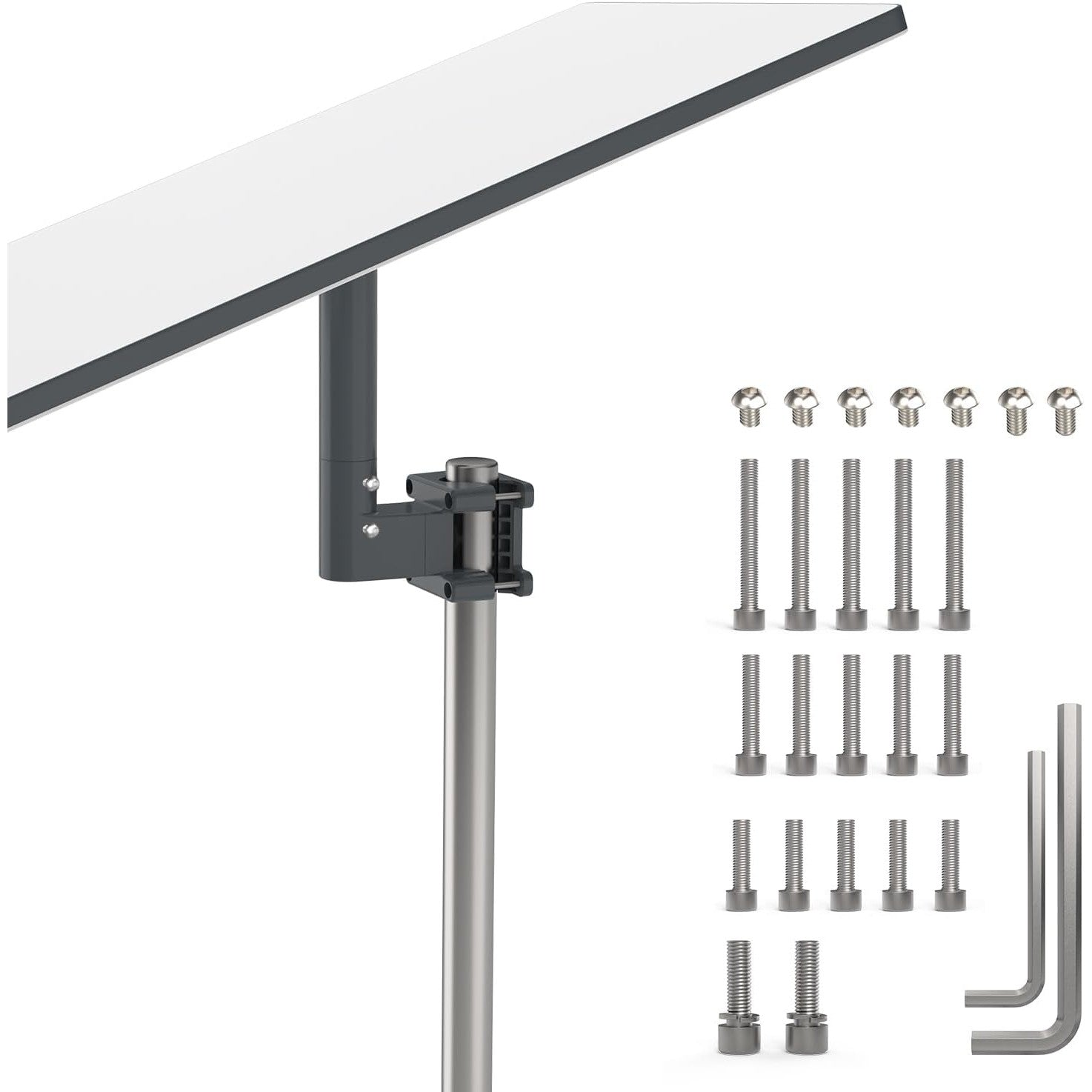 Montura pntru Starlink Gen 3, suport cu prindere tip clema pentru tevi cu diametru 20-50 mm, din aluminiu, negru