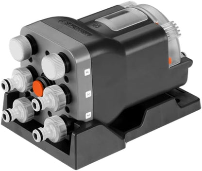 Distribuitor de apa automat cu 6 cai, filet de 3/4 inch, 6 zone de irigare cu operare individuala, 6 bar, posibilitate montare pe perete, negru
