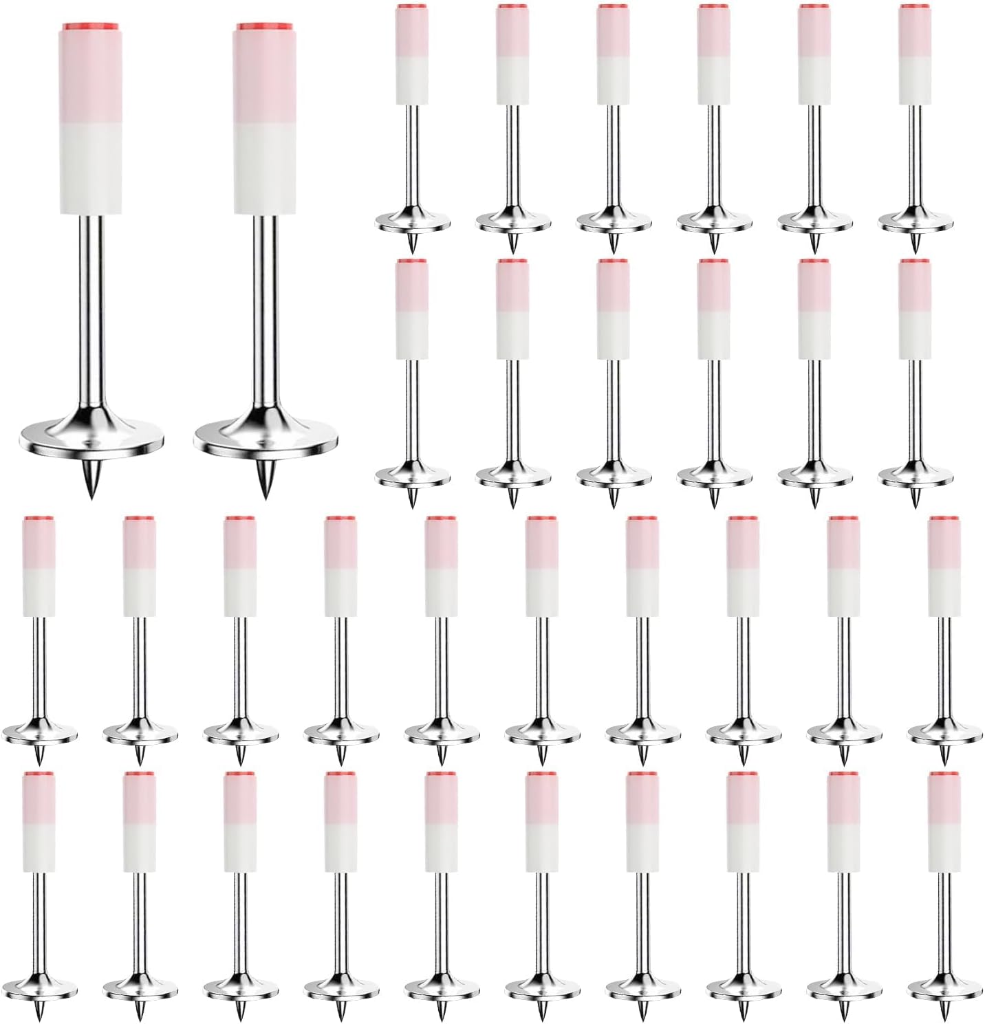 Set de 50 cuie rotunde, bolturi pentru pistol de cuie manual, de 7.3 mm, durabile, rezistente la rugina, pentru beton, lemn, caramida, tavane, pereti, pardoseli