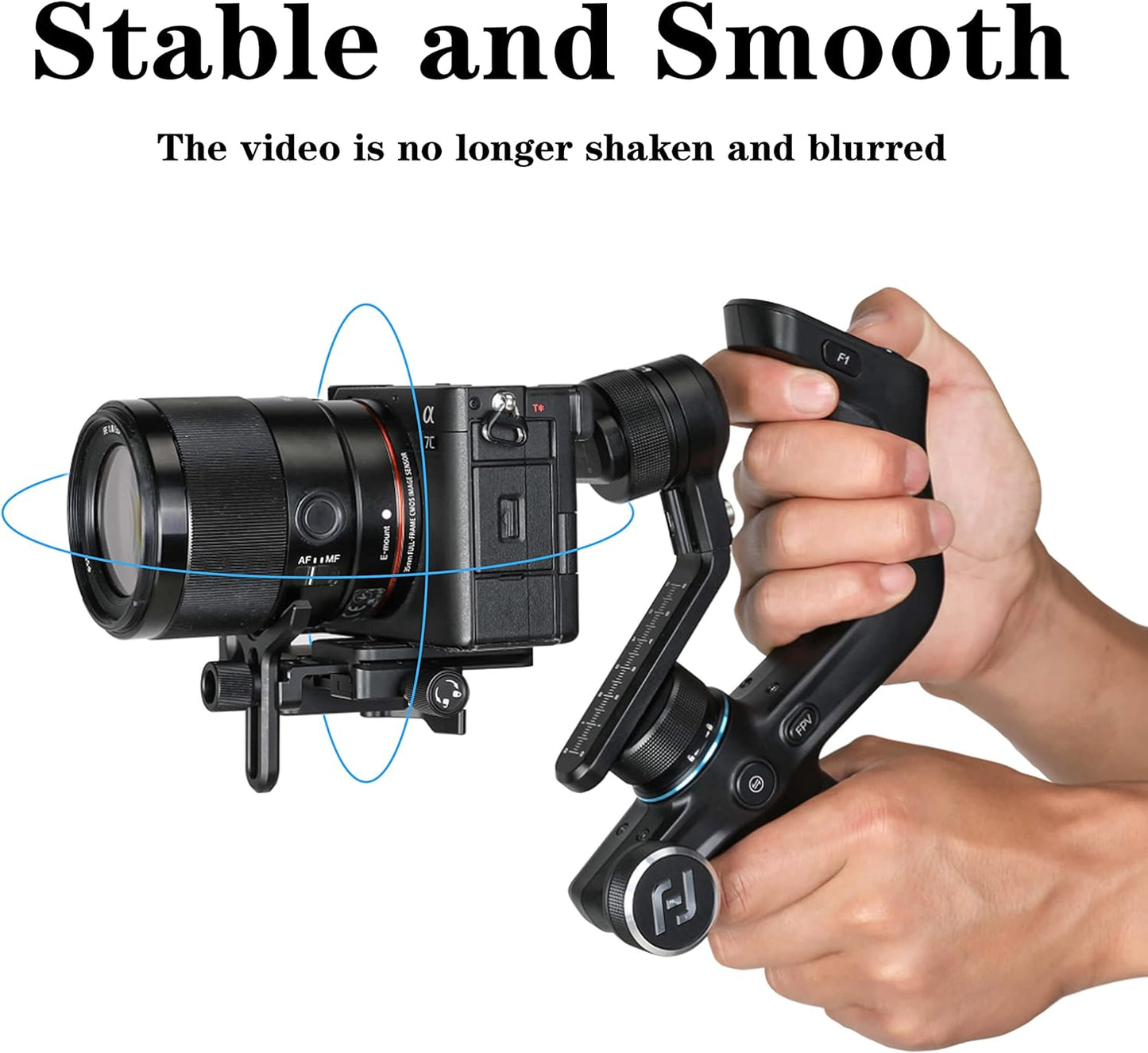 Sistem stabilizare imagine 4 in 1, stabilizator Gimbal cu 3 axe, display 1.3 inch, Fast Charge, rotita multifunctionala, incarcare pana la 1.2 kg, pentru camera de actiune, GoPro, smartphone, camera video, Scorp Mini