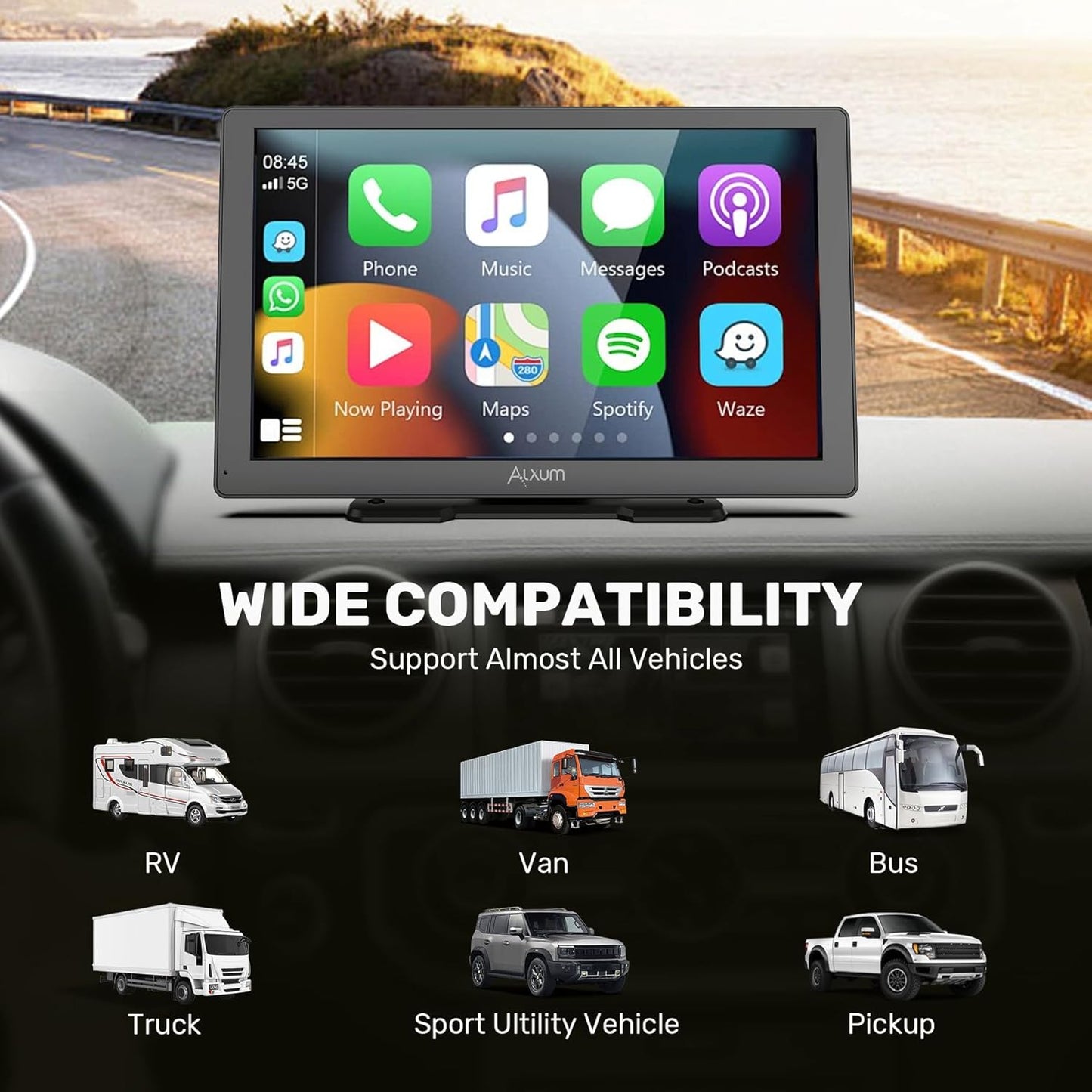 Navigatie Auto, Multimedia cu ecran 9 inch, camera marsarier, Apple CarPlay si Android Auto, Mirror Link, control vocal, transmitator FM, AUX