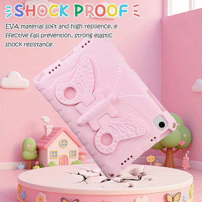 Husa pentru Samsung Galaxy Tab A9+ 11" (2023) – Protectie socuri, suport fluture si curea umar, roz