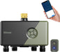 Programator irigatii inteligent, 4 zone independente, WiFi 2.4 GHz, control prin aplicatia HomGar, cu Gateway inclus, compatibil Alexa si Google Assistant, 24 programe de udare, intrare din alama, functie Rain Delay 24-72 h, mod ceata, udare manuala