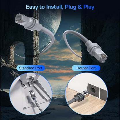 Cablu de retea Starlink Gen 3, 30 metri, cablu Ethernet RJ45 impermeabil, compatibil Starlink Standard Actuated Gen 3 si Satellite V3, cablu de inlocuire sau prelungitor pentru instalari exterioare si interioare, transmisie stabila de date