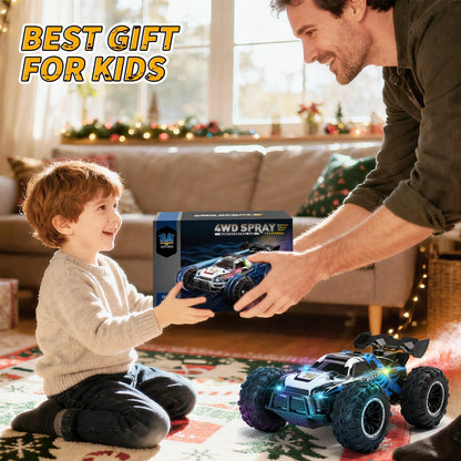 Masina RC DEERC 1:16 4WD – LED, muzica, efect abur, baterie duala, 40 minute autonomie, cu telecomanda