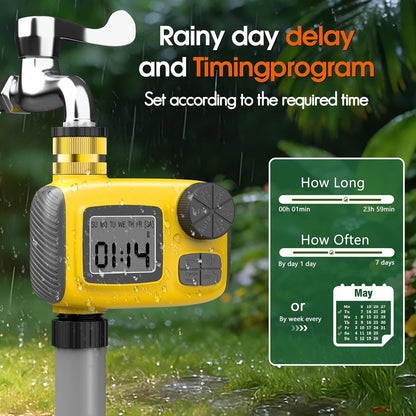 Sistem automat de irigare prin picurare 30m cu temporizator programabil, kit complet udare 20 plante, 20 duze reglabile 360° din alama, 3 moduri picurare/pulverizare/dus, economie apa 70%, instalare rapida fara unelte, pentru gradina, sera si ghiveci