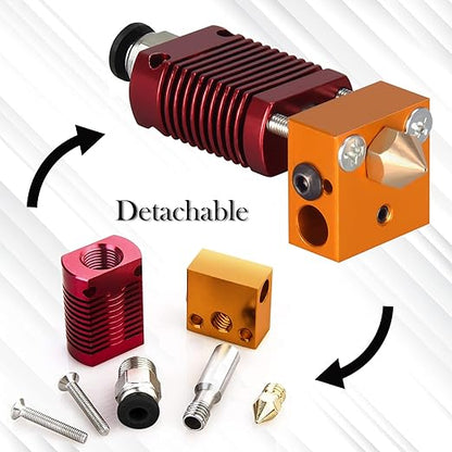 Set cap imprimare pentru imprimanta 3D, cu 2 extruder hotend, duze MK8 de 0, 4 mm, cheie 5 in 1, 2 capace din silicon, pentru CR10/CR10S/Ender 2/Ender 3/Ender 3S/Ender 5