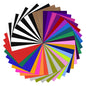 Set 40 foi vinil transfer termic, film pentru plotter, 30, 5 cm x 25, 4 cm, multicolor, pentru tricouri si tesaturi, cu 2 bucati teflon