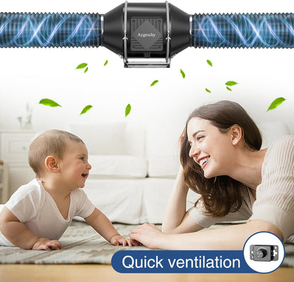 Ventilator evacuare aer 100 mm Aygrochy, clasa energetica A, reglabil, cu regulator de viteza, 363 m³/h, 2800 rpm, 30 W, motor EC, silentios, material ABS, pentru baie, bucatarie, garaj, subsol, corturi de crestere, hidroponie, ventilatie