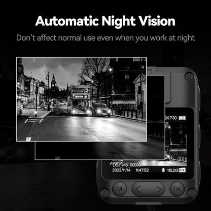 Camera video corporala, Bodycam 4K cu GPS, Nightvision, inregistrare in bucla, display, portabila, unghi larg 170°, 128 GB memorie, cu ventuza pentru masina si clema de haina