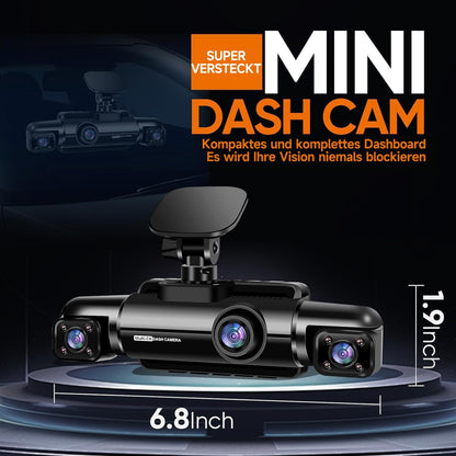 Camera auto cu 4 canale, GPS WiFi, ecran IPS de 3, 18 inch, 4K+1080P / 2K+2x1080P / 4x1080P, card SD 64 GB, Senzor G, WDR, Bucla video, Night Vision, control vocal, monitorizare parcare, viziune in interior fata si spate