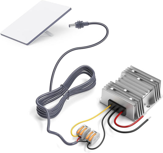Convertor DC Step-Up XLTTYWL pentru Starlink Mini, 12V-28V la 48V 3A, 144W, adaptor alimentare cu cablu DC 2 m, carcasa aluminiu, protectii multiple