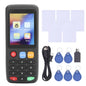 Set copiator si cititor RFID, NFC, 1 x Adaptor OTG, cu 5 x carduri, 5 x Breloc UID programabile, cu 7 frecvente programabile, 13,56 MHz, 125 KHz, 175 KHz, 250 KHz, 300 KHz, 375 KHz, 500 KHz, ecran LCD, negru