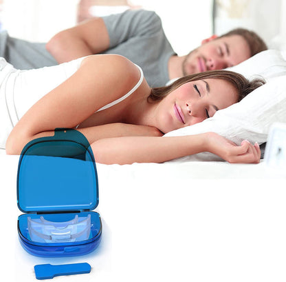 Set dispozitiv anti-sforait cu 8 dilatatoare nazale si gutiera de protectie bucala anti-bruxism, din silicon, pentru o respiratie mai buna si un somn mai linistit