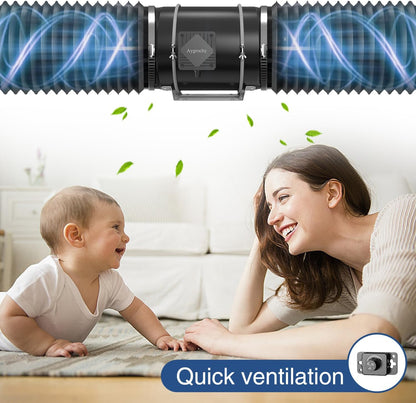 Ventilator evacuare aer 200 mm, 935 m³/h, 2300 rpm, 70 W, zgomot 42 dB, pentru instalatii de interior, agricultura verticala, uscare comerciala si filtrare a aerului