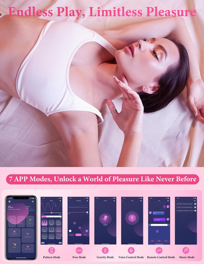 Vibrator cu senzatie unica, cu apicatie integrala, control de la distanta , motor dublu 7x7 moduri, bun pentru calatorii lungi in cuplu sau singuri