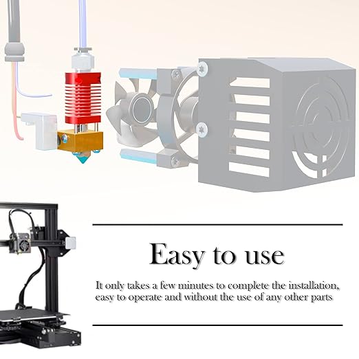 Set cap imprimare pentru imprimanta 3D, cu 2 extruder hotend, duze MK8 de 0, 4 mm, cheie 5 in 1, 2 capace din silicon, pentru CR10/CR10S/Ender 2/Ender 3/Ender 3S/Ender 5