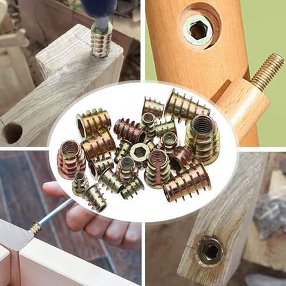 Set 170 piulite, cap haxagonal, M8 M6 M5 M4, din aliaj de zinc, pentru lemn