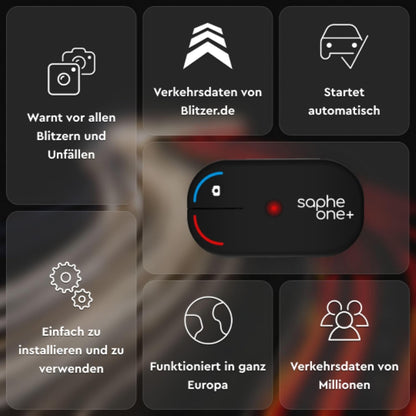 Alarma de trafic, date de la Blitzer.de, Avertizeaza in timp real despre radare si pericole din traficul rutier, aplicatie smartphone, negru