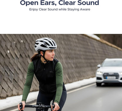 Casti Wireless Doogee Bone Sound, Bluetooth 5.4, IP68, 32GB, MP3 integrat, Open-Ear, mod dublu Bluetooth/MP3, pentru ciclism, fitness sau inot, gri inchis