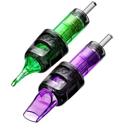 Set 50 ace de tatuat profesionale HAWINK unica folosinta #10 RGB rotunde Bugpin de 0,30 mm, 10 tipuri modul ace 3RL, 5RL, 7RL, 9RL, 11RL, 7RM, 9RM, 11RM, 13RM, 15RM din otel inoxidabil, accesorii pentru incepatori si artisti EN20-FG-50KIT-K
