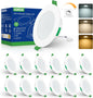 Spoturi LED incastrate, 230 V, Plat, 7 W, 600 LM, IP44, spoturi LED reglabile, alb cald, alb neutru, alb rece, clasa energetica F