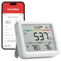 Detector de CO2 WLAN SwitchBot cu termometru-higrometru IP65 si Hub Mini Matter – senzor CO2 cu aplicatie, alarma, stocare date 2 ani si Bluetooth