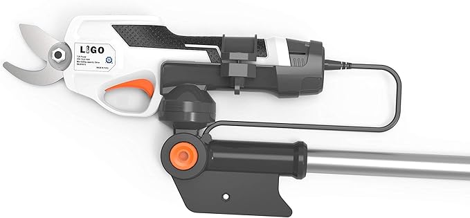 Foarfeca electrica de gradina, cu maner telescopic 190 cm, baterie de 7, 2 V, acumulator 1500 mAh, 1, 9 kg, max 13 mm, foarfece de gradina pentru tufe de trandafiri si taierea pomilor fructiferi