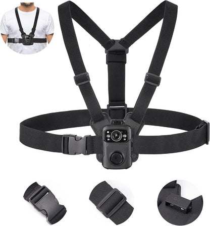 Suport pentru camera de corp cu prindere pe piept, prindere Body Cam confortabila, reglabila, universala