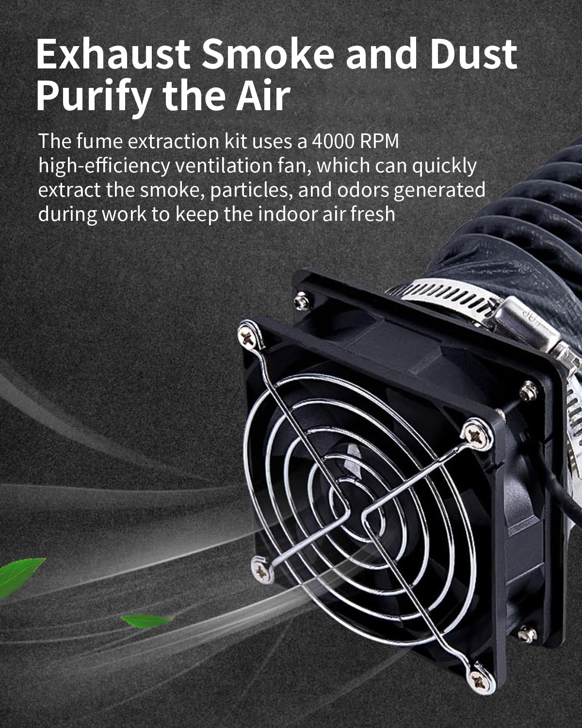 Kit ventilator pentru husa imprimanta 3D Ender Plus, extractor 4000 Rpm, cu tub flexibil si colier pentru furtun