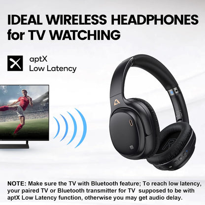 Casti Wireless, Ankbit, Bluetooth, on ear, 5 microfoane, autonomie 80 de ore, tehnologie anulare zgomot