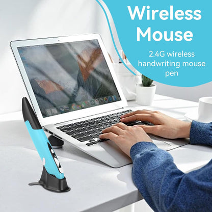 Mouse Wireless tip stilou 2.4G, vertical si ergonomic, optic, mini receptor radio USB, conexiune USB-C si micro, compatibil PC, Laptop, Notebook, Windows 7/8/Vista/XP/2000 si macOS – Pentru dreptaci si stangaci