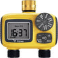 Programator irigare automat cu 2 iesiri, temporizator udare digital LCD, intrare din alama, impermeabil IP55, programare zilnica si saptamanala, pentru gradina, gazon si sera