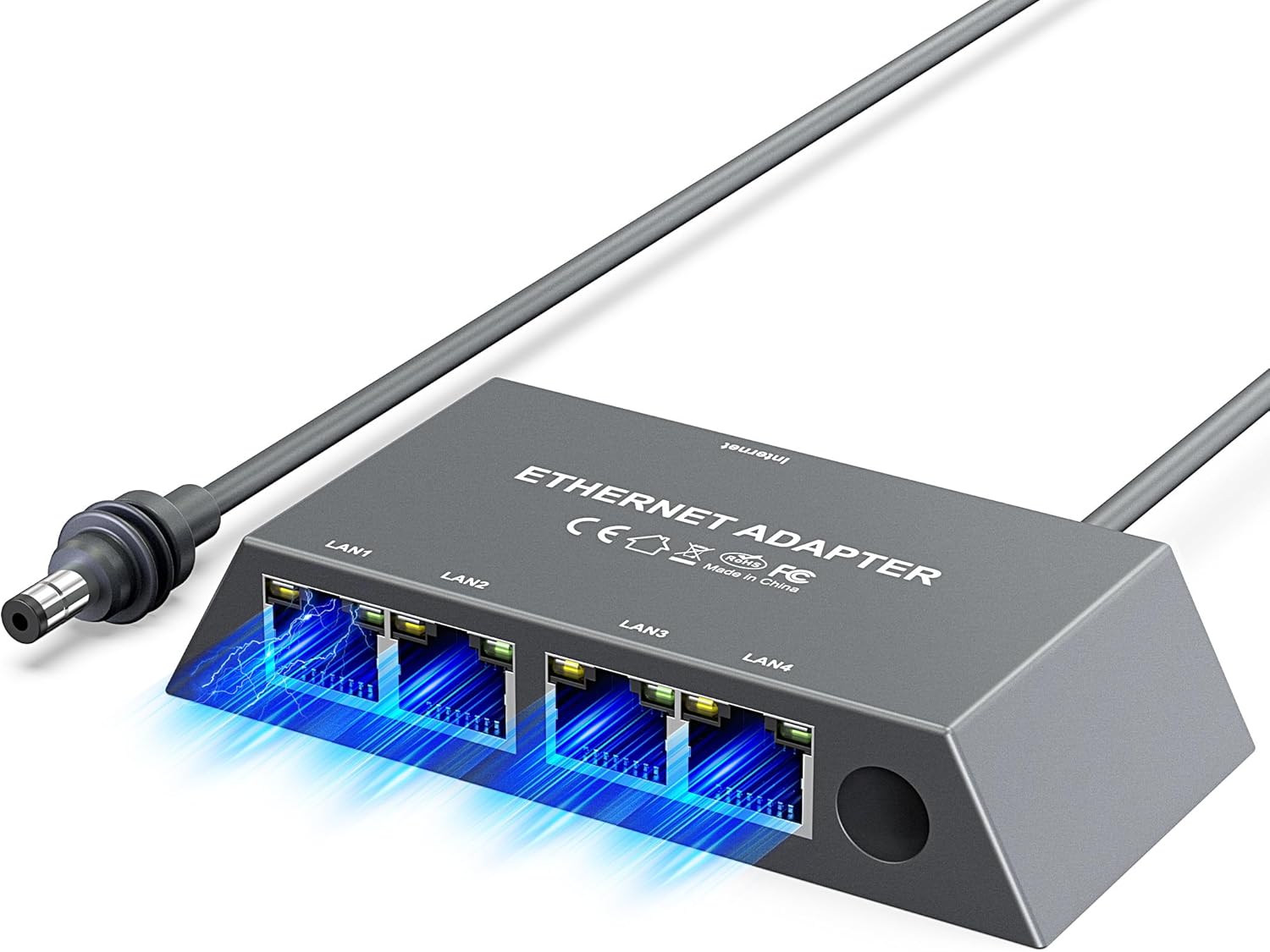 Switch Ethernet 4 porturi pentru Starlink Gen 3 / Mini, utilizare maxima a vitezei 1Gbps – Conecteaza 4 dispozitive simultan, perfect pentru biroul de acasa, streaming, jocuri sau casa inteligenta.