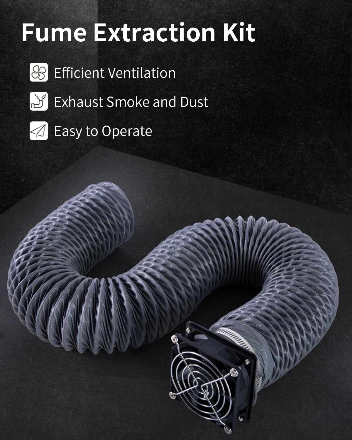 Kit ventilator pentru husa imprimanta 3D Ender Plus, extractor 4000 Rpm, cu tub flexibil si colier pentru furtun