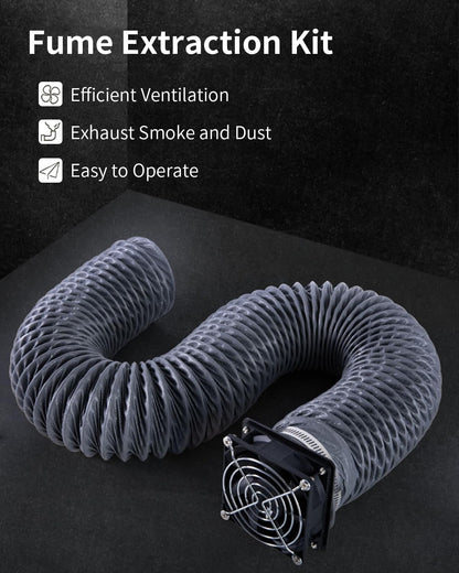 Kit ventilator pentru husa imprimanta 3D Ender Plus, extractor 4000 Rpm, cu tub flexibil si colier pentru furtun