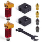 Set cap imprimare pentru imprimanta 3D, cu 2 extruder hotend, duze MK8 de 0, 4 mm, cheie 5 in 1, 2 capace din silicon, pentru CR10/CR10S/Ender 2/Ender 3/Ender 3S/Ender 5