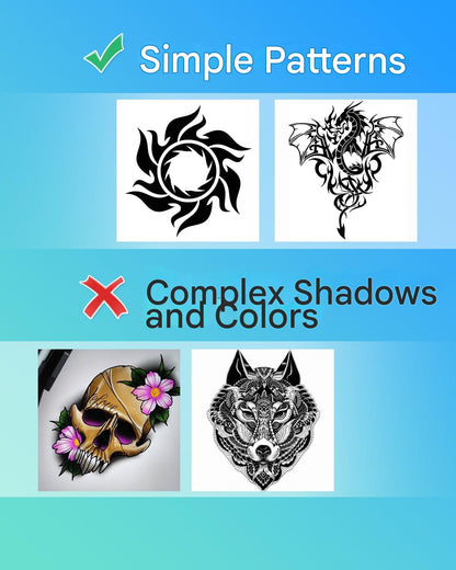 Imprimanta termica portabila pentru tatuaje, Bluetooth, USB, cu 10 hartii de transfer, acumulator 1200 mAh, printare termica directa, fara tus, conectare prin aplicatie, compatibila Android/iOS/Windows/MacOS/ChromeOS