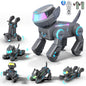 Robot inteligent Smart, caine interactiv cu LED multicolor, bluetooth speaker, programabil 100 comenzi, 15+ functii interactive, baterii reincarcabile – Jucarie STEM pentru copii 3–12 ani