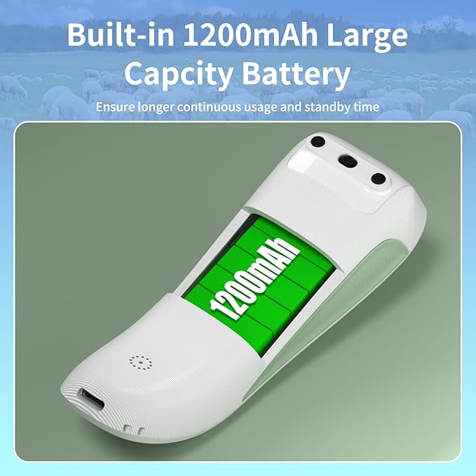 Cititor cipuri animale Bluetooth portabil, suporta tehnologie ISO 11784/11785, FDX-B, RFID EMID, 134.2kHz/125kHz, reincarcabil cu acumulator 1200 mAh, scanner RFID pentru caini, pisici si crotalii ureche
