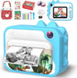 Aparat foto instant pentru copii, functii foto, video, printare, zoom 10X, ecran 2, 4 inch, HD 1080P, 12 MP, memorie 32 GB, baterie 1000 mAh, 7 filtre, 8 efecte, 20 rame, 4 jocuri puzzle, 3 role hartie, 5 carioci, husa de silicon, snur, cablu USB-C