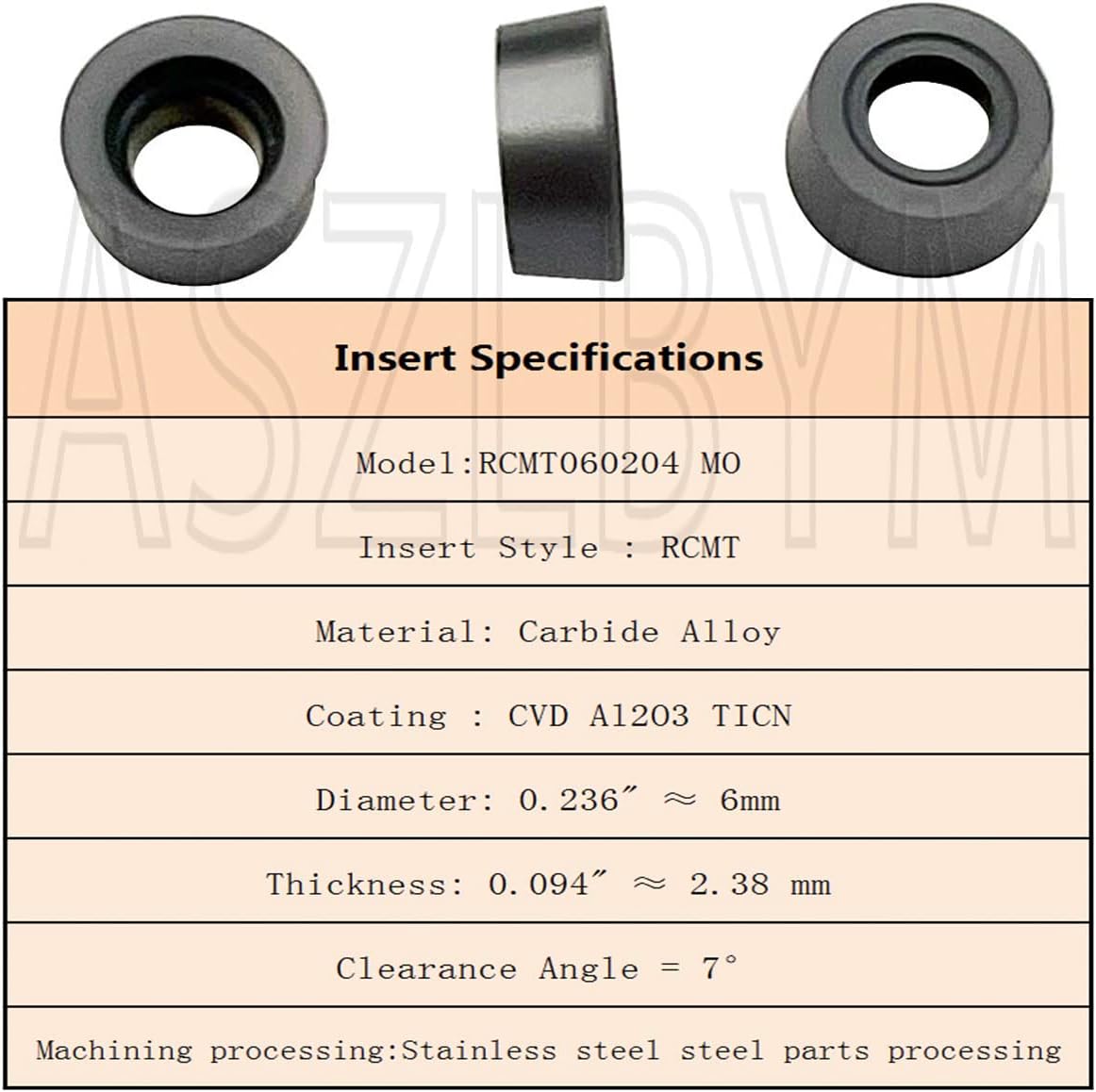 Set cutit de strung cu placute amovibile rotunde, 11 piese de strunjit din carbura RCMT060204 MO si bara de 12 mm/100 mm, multifunctional