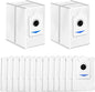 Set 15 saci pentru aspirator Ecovacs Deebot X2 Omni, de 3 litri, din material textil, cu strat din carbon activ, usor de instalat