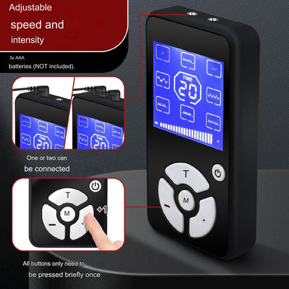 Set 2 dop anal si 4 inele penis cu electrostimulare, butt plug cu telecomanda, 8 moduri si 20 de intensitati, jucarii sexuale pentru barbati si femei