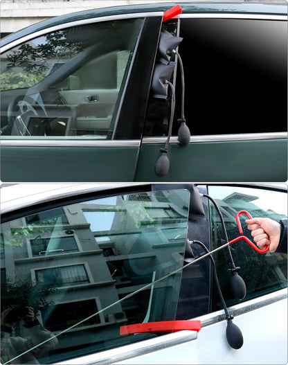 Kit de deblocare portiera auto 17 piese cu perne de aer, tije cu prelungire, scule demontare interior auto, profesionale, cu geanta de depozitare si transport
