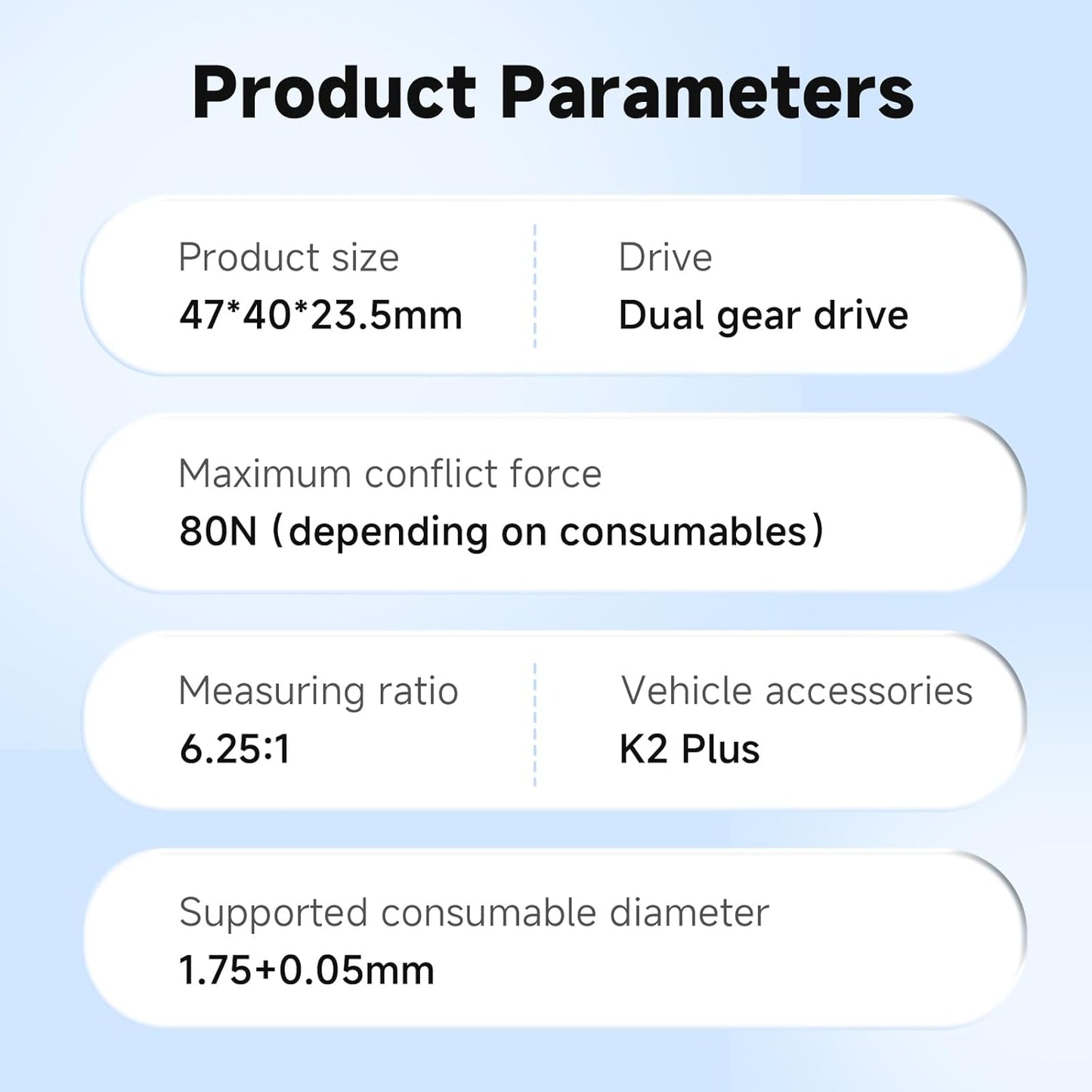 Kit extruder pentru imprimante 3D Creality K2/K2 Plus/K2 Pro – extrudare directa, transmisie dublu angrenaj 6, 25:1, cuplu 80 N, senzor filament incorporat, performanta profesionala