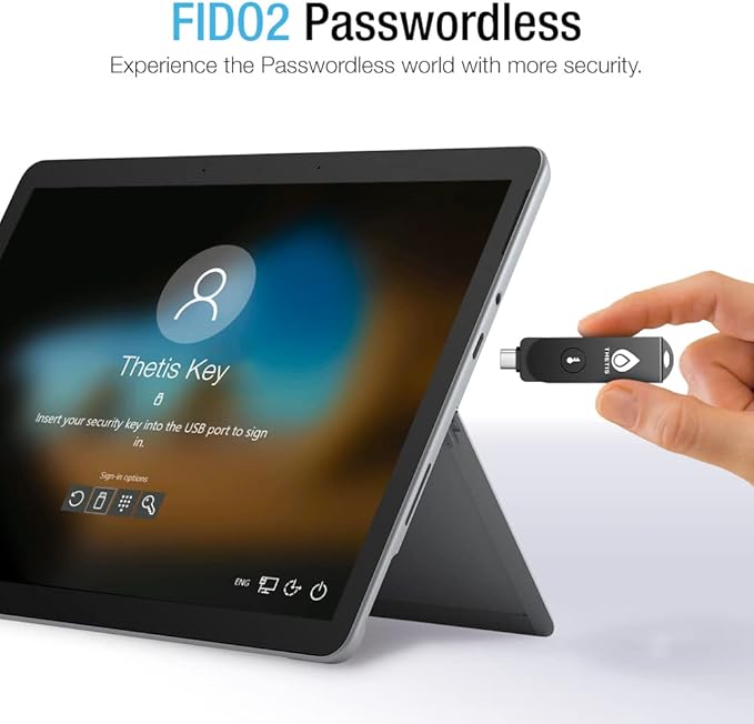 Dispozitiv criptografic securizat USB-A/USB-C, autentificare in doi factori, cheie de securitate NFC FIDO 2.0, pentru protectie multifactor (HOTP), pentru tableta/smartphone Android si dispozitive Windows/MacOS/Linux