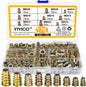 Set 170 piulite, cap haxagonal, M8 M6 M5 M4, din aliaj de zinc, pentru lemn