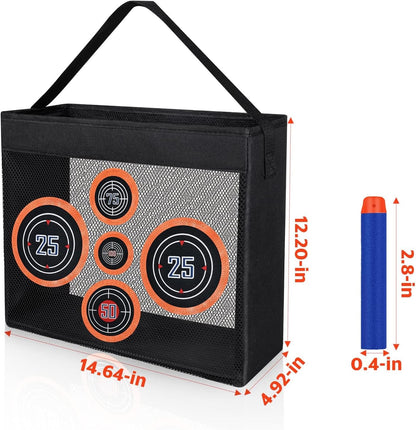 Set 600 sageti Darts din spuma, compatibile Nerf N-Strike Elite – Munitie Refill pentru pistol de jucarie, sageti de rezerva cu sac de depozitare si tinta antrenament